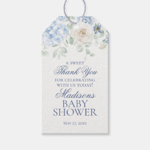 Blue Floral Baby in Bloom Baby Duschfavoriten Geschenkanhänger