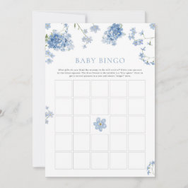Blue Floral Baby Showgame Baby Bingo Game