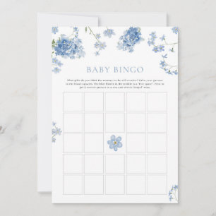 Blue Floral Baby Showgame Baby Bingo Game