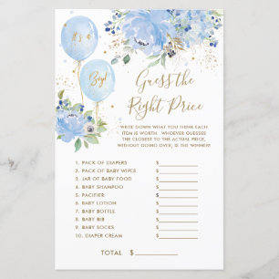 Blue Floral Balloon Junge Ratet das richtige Spiel