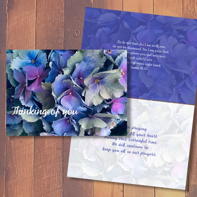 Blue Floral Beileid Scripting Card (Von Creator hochgeladen)