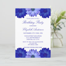 Blue Floral Birthday