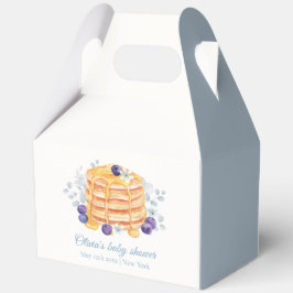 Blue Floral Blueberry Pancake Brunch Babydusche Geschenkschachtel
