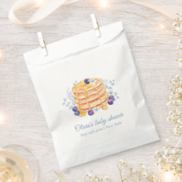 Blue Floral Blueberry Pancake Brunch Babydusche Geschenktütchen