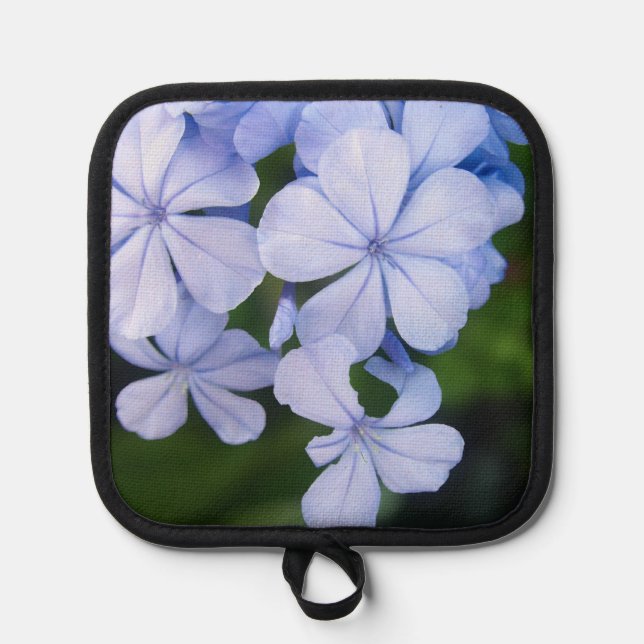 Blue Floral Bokeh Topflappen (Vorderseite)
