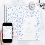 Blue Floral Botanical 50. Geburtstag Einladung<br><div class="desc">Feiern Sie den Meilenstein des 50. Geburtstagseinladungen in der französischen Blauen Flora und ihrem 50. Geburtstag. Die perfekte Kombination aus Klassik und Moderne verwandelt Ihre Veranstaltung in ein unvergessliches Erlebnis. Diese wunderschönen Karten mit einer zarten französischen Aquarell-Blume, die die Augen entzückt, lasse Ihren Gästen zu wissen, dass sie sich für...</div>