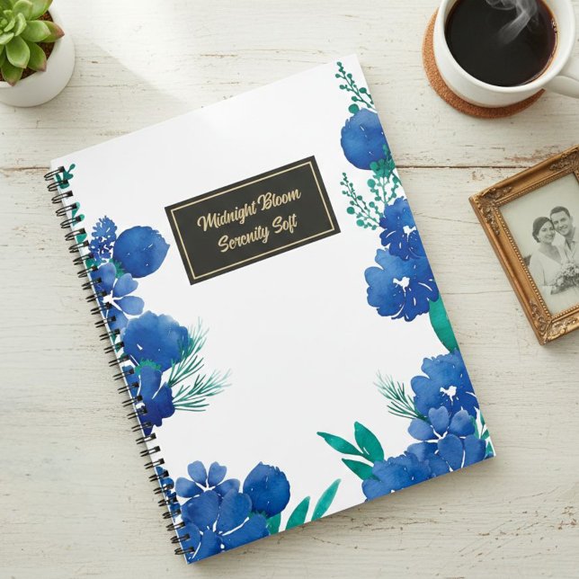  Blue Floral Botanical Notebook Planer (Von Creator hochgeladen)