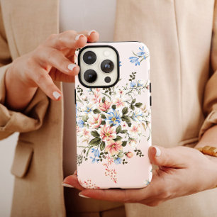 Blue Floral Bouquet Girly   iPhone 14 Case-Mate C Hülle
