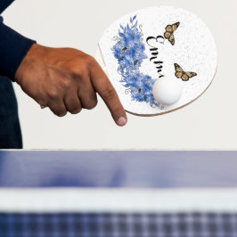 Blue Floral bouquet in the blooming garden Tischtennis Schläger