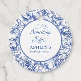 Blue Floral Brautparty Fevor Tags Geschenkanhänger