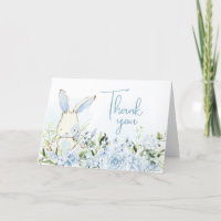 Blue Floral Bunny Rabbit Baby Dusche
