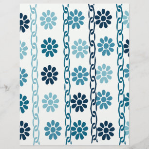 Blue Floral Chain Scrapbook