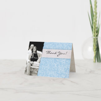 Blue Floral Custom Vielen Dank Dankeskarte