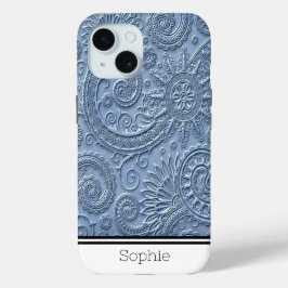 Blue Floral Damask Custom Samsung Case-Mate iPhone Hülle