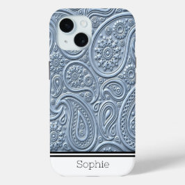 Blue Floral Damask Custom Samsung Case-Mate iPhone Hülle