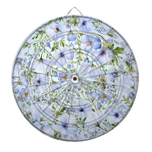 Blue Floral Dartboard Dartscheibe