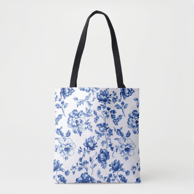 Blue Floral Delsoftware Vintager Stil botanisch (Vorderseite)