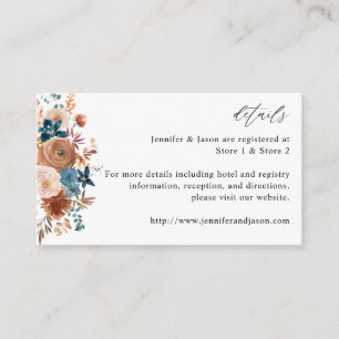 Blue Floral Enclosure Card V2 Begleitkarte