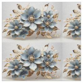 Blue Floral Fabric Seamless Pattern For Sewing Stoff