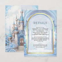 Blue Floral Fairytale Castle Wedding Details