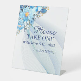 Blue Floral Fevor Sign Sockelschild