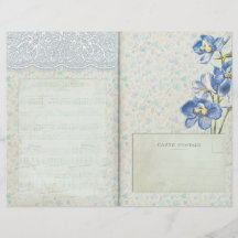 Blue Floral Gemustert & Lace Journal Page
