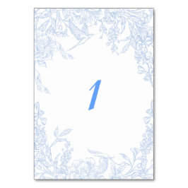 Blue Floral Gerahmt Wedding Tischnummer