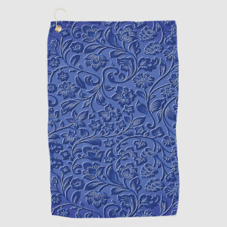 Blue Floral Golf Handtuch