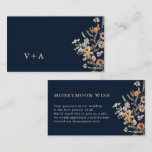 Blue Floral Honeymoon Wish Enclosure Card Begleitkarte<br><div class="desc">Diese stilvolle und elegante Flitterwochen-Wunschzettel mit prächtigen handbemalten Aquarellbäumen-Wildblumen,  die als hübsches Bouquet für den Frühling,  den Sommer oder Hochzeiten im Herbst eingerichtet sind. Finden Sie passende Artikel in der Hochzeitskollektion der Navy Blue Boho Wildblume.</div>