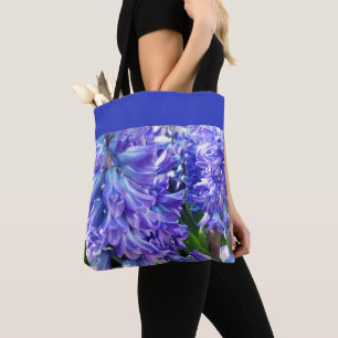 Blue Floral Hyacinth Blume Tasche