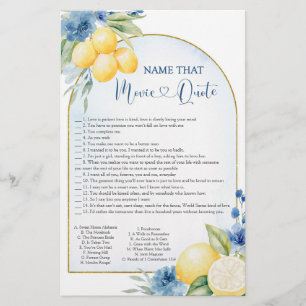 Blue Floral Lemon Main Squeeze Movie Zitat