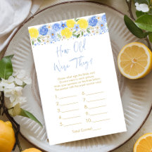 Blue Floral Lemon wie alt waren sie Bridal Game