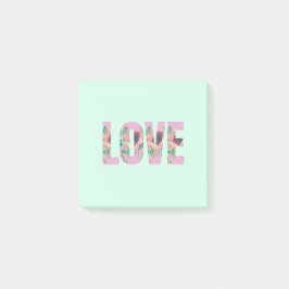 Blue Floral Liebe Post It Notes Post-it Klebezettel