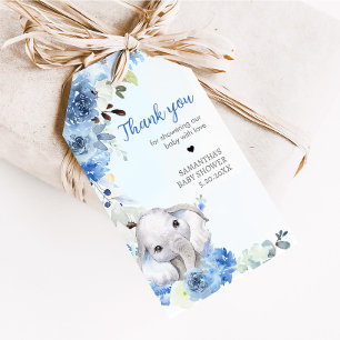 Blue Floral Little Peanut Baby Duwer Fevor Tags Geschenkanhänger