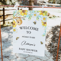 Blue Floral Mommy to bee Baby Dusche Begrüßungszei