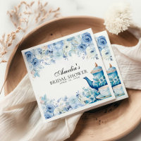 Blue Floral Nachmittag Tee Party Dusche