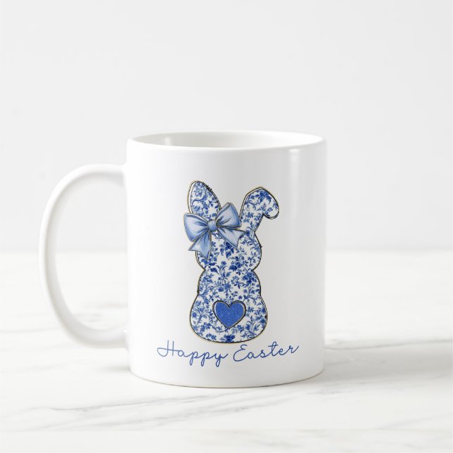 Blue Floral Oaster Bunny Coquette Kaffeetasse (Links)