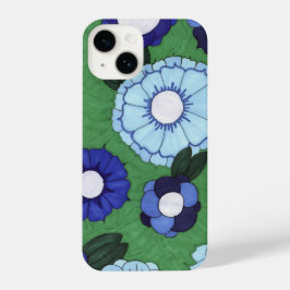 Blue Floral Phone Case iPhone 14 Hülle