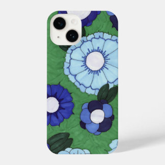 Blue Floral Phone Case iPhone 14 Hülle