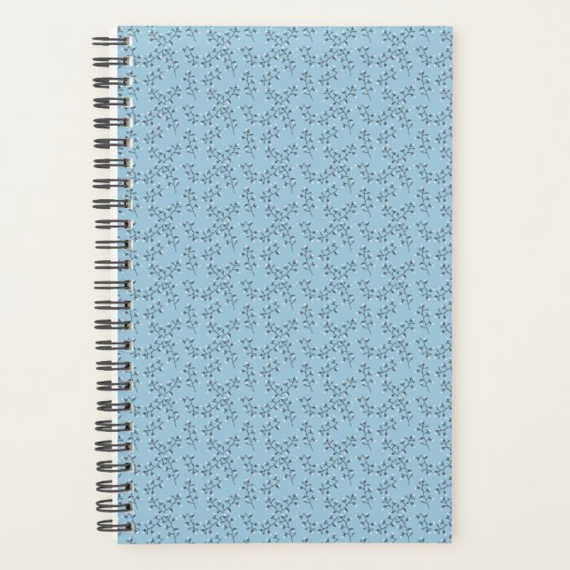 Blue Floral Planner Planer (Vorderseite)