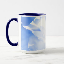 Blue Floral Print Coffee Tasse