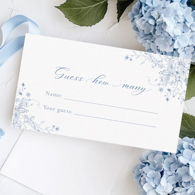 Blue Floral rät wie viele Spiele Begleitkarte (Von Creator hochgeladen)