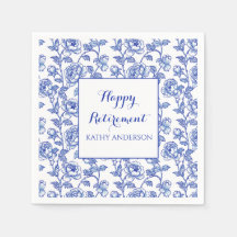 Blue Floral Retirement Party