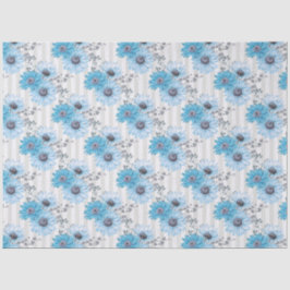 Blue Floral Series Design 6 Seidenpapier