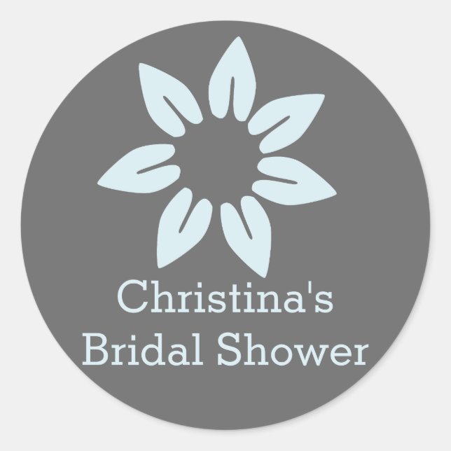 Blue Floral Sticker (Vorderseite)