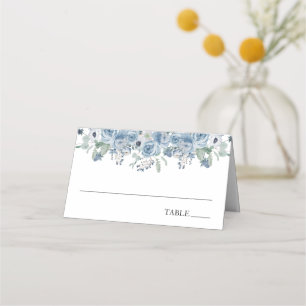 Blue Floral Tee Time Bridal ShowerName Platzkarten