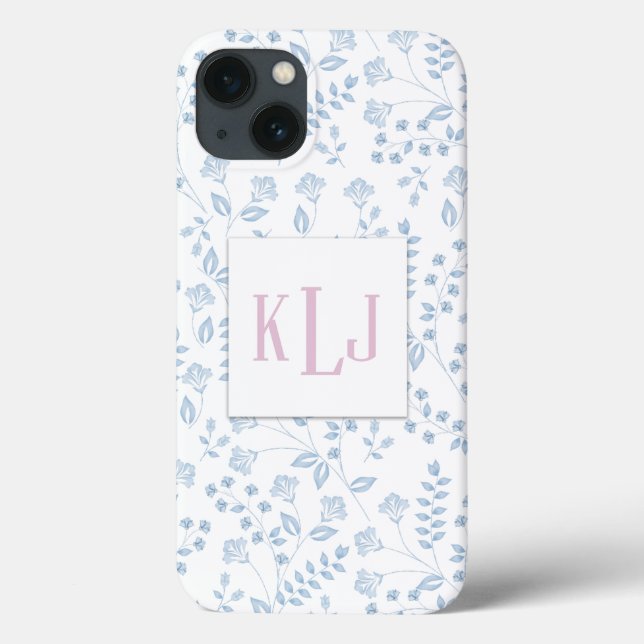 Blue Floral, Tough Xtreme Phone Case (Rückseite)