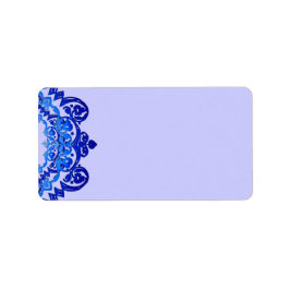 Blue Floral Vintag Art Blank Address Labels Adressaufkleber