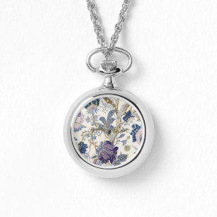 Blue Floral W. Morris Pattern Watch Armbanduhr