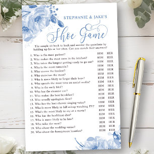 Blue Floral Wedding oder Paare Duschdusche Spiel